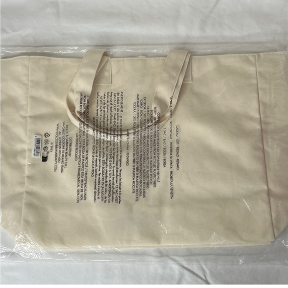 Dolce & Gabbana Devotion Cream Canvas Large Tote Bag Purse D&G Gold Heart Plaque - Picture 13 of 14